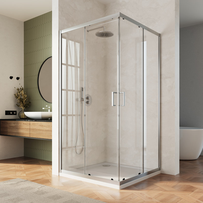 700-1200mm W Sliding Corner Entry Shower Enclosure