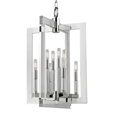 Lustre géométrique à 8 lumières de style bougie Wellington