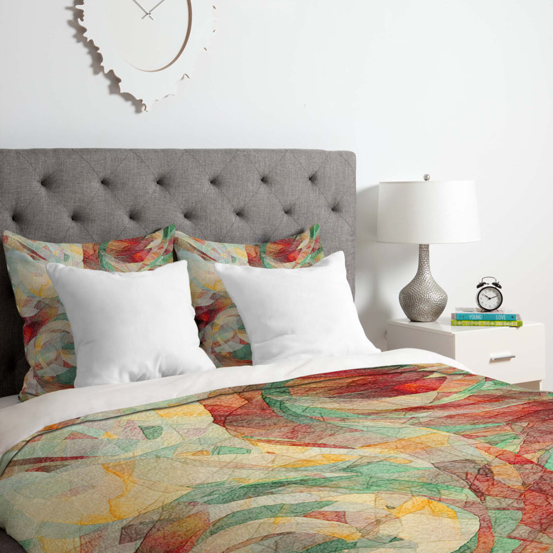 Jacqueline Maldonado Polyester Abstract Duvet Cover, Twin/Twin XL Duvet Cover + 1 Standard Sham