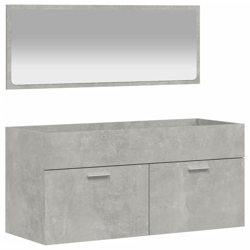 Kolling Freestanding Bathroom Cabinet, Concrete Grey