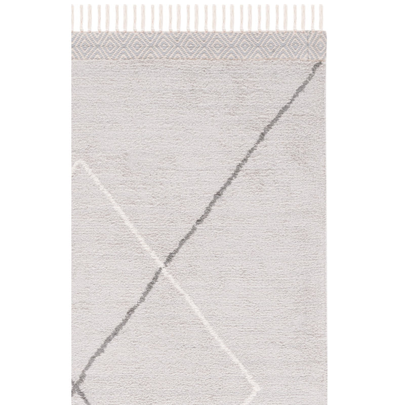 Ariellah Hand Woven Cotton Machine Washable Geometric Rug, Rectangle 2'3" x 5'