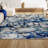 Strausstown Marbled Abstract Dark Gray/Blue Rug-866600636