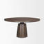 Swanson 60" Dark Brown Wood Round Pedestal Dining Table