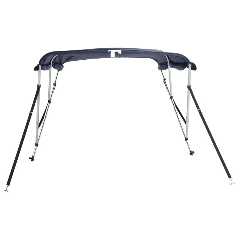 Vidaxl 3-Bow Bimini Top With Sidewalls, Blue, 53.9" H x 72" W x 71.7" D, Without Mesh