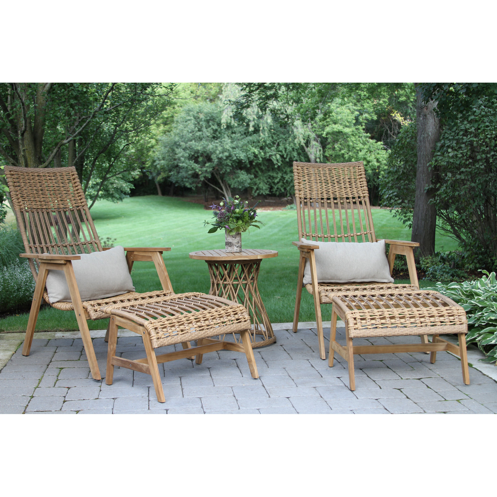 Anyston 5 Piece Teak Seating Group