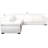 Yohan Reclining Sectional Sofa - White Boucle