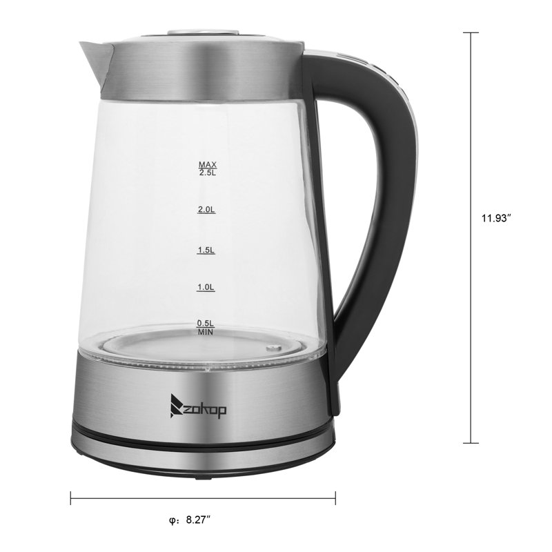 Winado 2,3 pte Bouilloire électrique en verre, 1.94