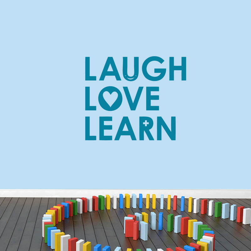Décalcomanie murale love love learn Busick, Bleu sarcelle