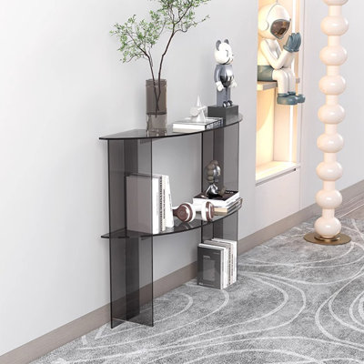 Italian-style minimalist acrylic console table