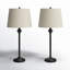 Lampe de table moderne en métal 26 "avec interrupteur à bouton et abat-jour en lin L chariot-1682160342