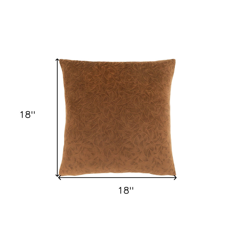 Pillows, Set Of 2, 18 X 18 Square, Insert Included, Accent, Sofa, Couch, Bedroom, Polyester, Light Brown Floral 2