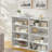 Adjustable shelf 8-layer storage, display bookshelf, multi-functional double-layer bookcase, can be disassembled into two 4-layer storage bookcases-924671886