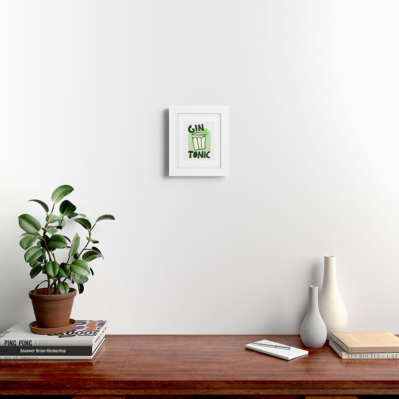 Athènes, reproduction d'art encadrée, H 10 po x l 8 po x P 1,5 po, Cadre en bois blanc