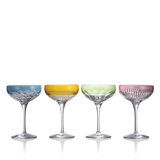 Waterford Mixology Colour Large Coupe 9floz, Mixed Pattern, Set of 4