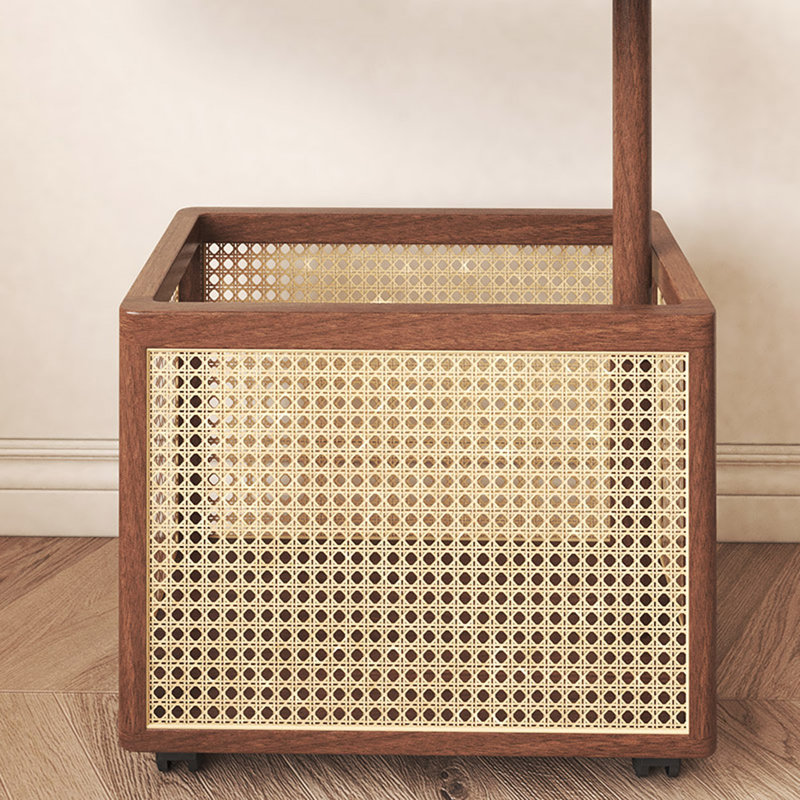 360° Rotating Coat Rack with Basket