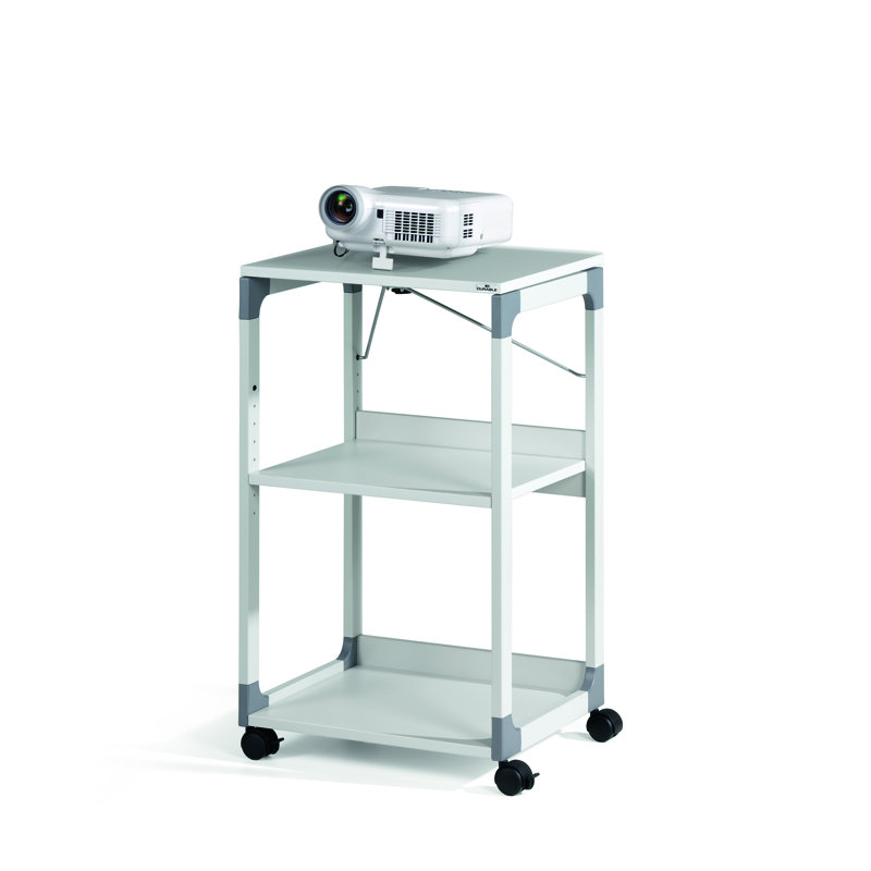 Chariot audiovisuel roulant durable à 3 niveaux - Chariot de rétroprojection et milieu réglable