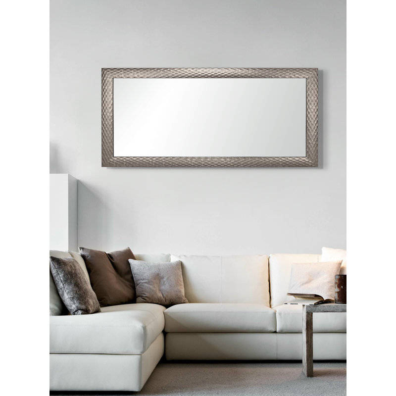 Ingwald Metal Flat Wall Mirror, Bronze, 145cm H x 74cm W