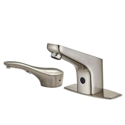 Robinet de salle de bain nickel brossé sans contact