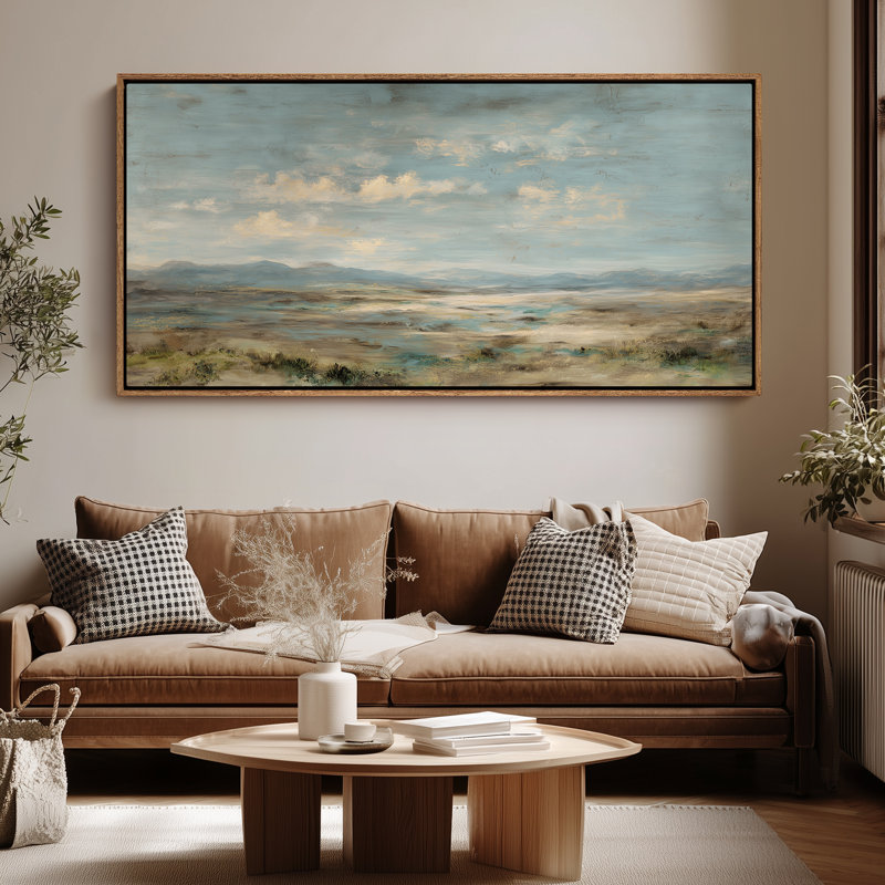 «Misty Valley Light», impression d'art mural, H 30 po x l 60 po, Naturel