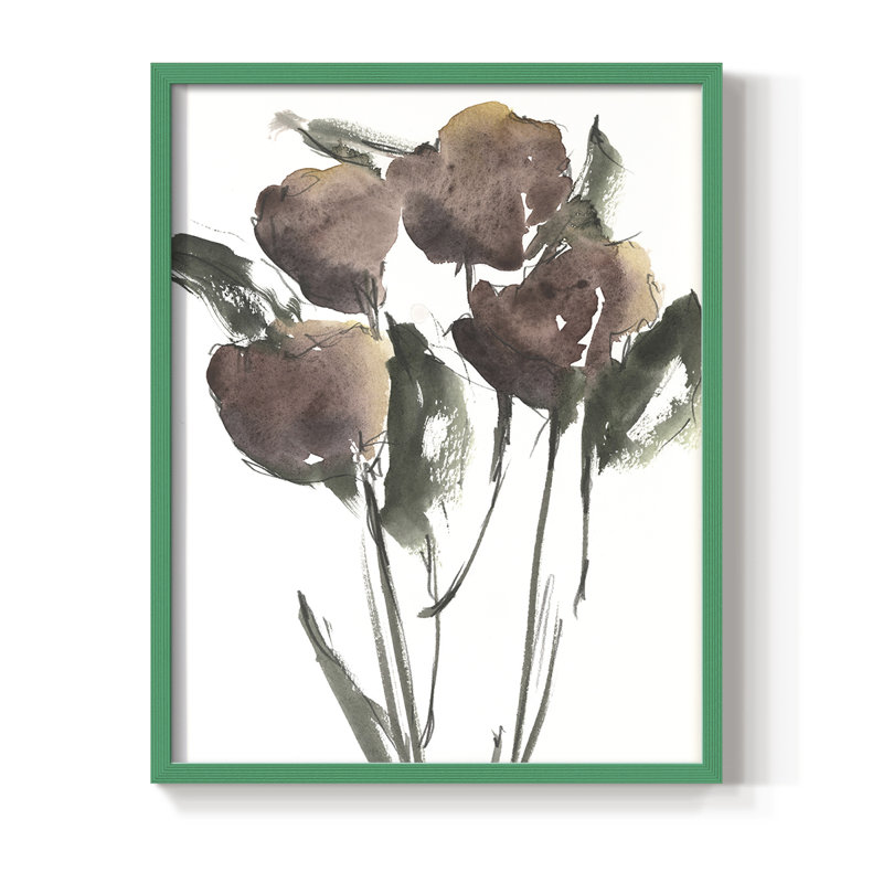 «Growing Wild II», reproduction encadrée - bois massif, H 30 po x l 24 po, Vert