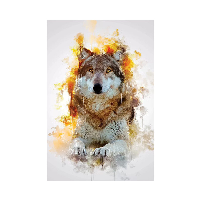 Wolf by Cornel Vlad - Wrapped Canvas Painting, 45.72cm H x 30.48cm W x 1.905cm D