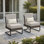 Ensemble de 2 chaises de patio en aluminium avec coussins
