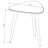 Utopia 20" Contemporary Modern Triangle End Table in White-334252342