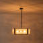 Modern 6-Light Cloud Glass Drum Chandelier