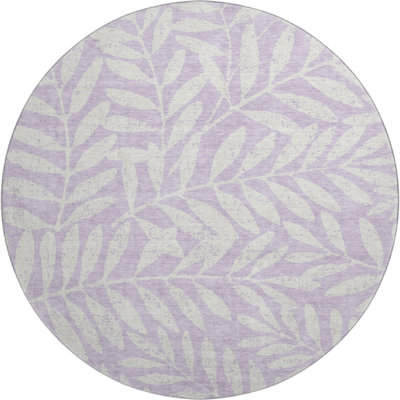 Premium Machine Washable Prisco Lavender Rug