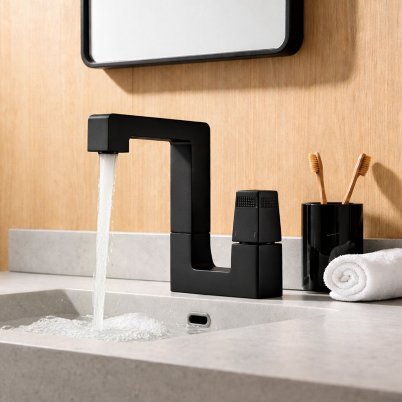 Single-Hole Single-Handle Bathroom Faucet, Matte Black
