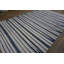 White With Blue Geometric Stripes Antique Flatwoven Room Size Indian Dhurrie Rug