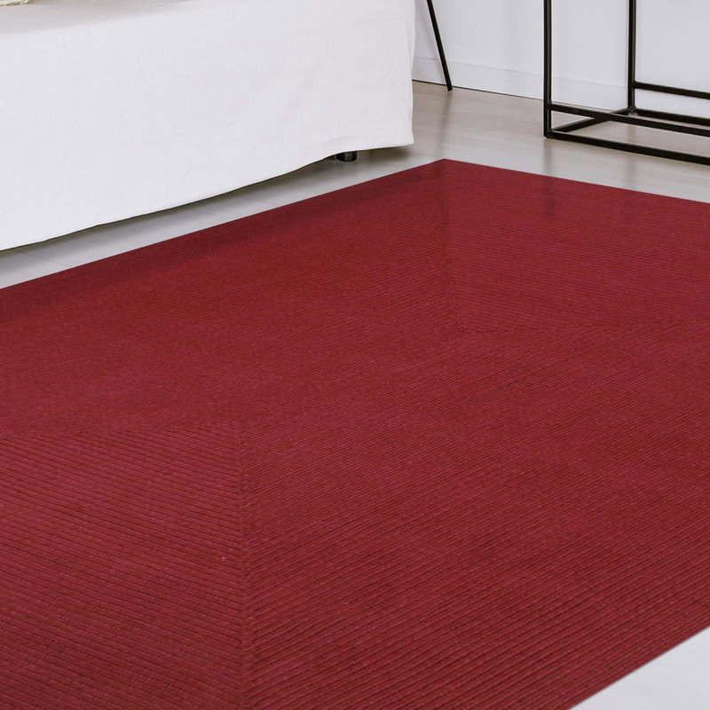 Tapis bourgogne intérieur / extérieur tressé à la main Neufeld, Rectangle 6 pi x 9 pi