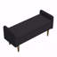 Tabouret de rangement en velours Teddy avec espace de rangement, noir-766683040