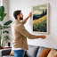 Mountain Meadow Scandinavian 1 Piece Wrapped Canvas Wall Art-384796908-384796910