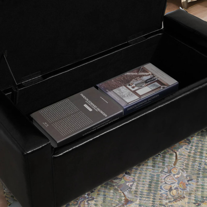 Upholstered Bench, Black