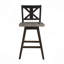 Ensemble de 2 chaises à hauteur de comptoir, chaise pivotante à 360 degrés en bois d'hévéa massif-329709146