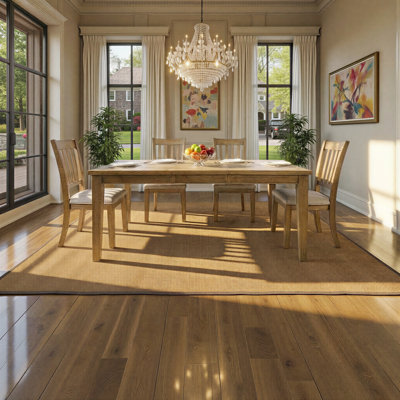 Langford Modern Transitional 5 Piece Dining Set - Light Brown