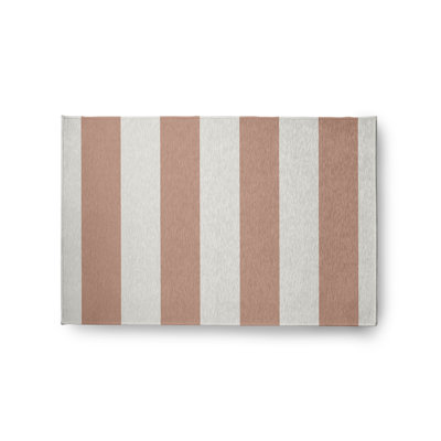 Tapis mauve à rayures tissé à plat intérieur / extérieur Angi