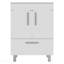 Meuble-lavabo simple, armoire à deux portes, un tiroir - blanc