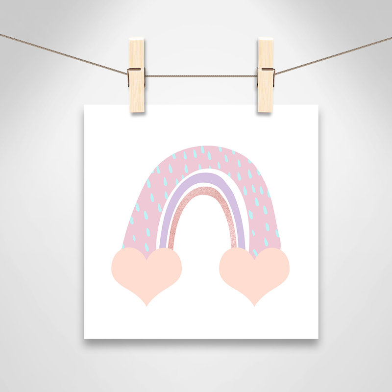 Arc-en-ciel 1, H 10 po x l 10 po x P 1 po, Papier