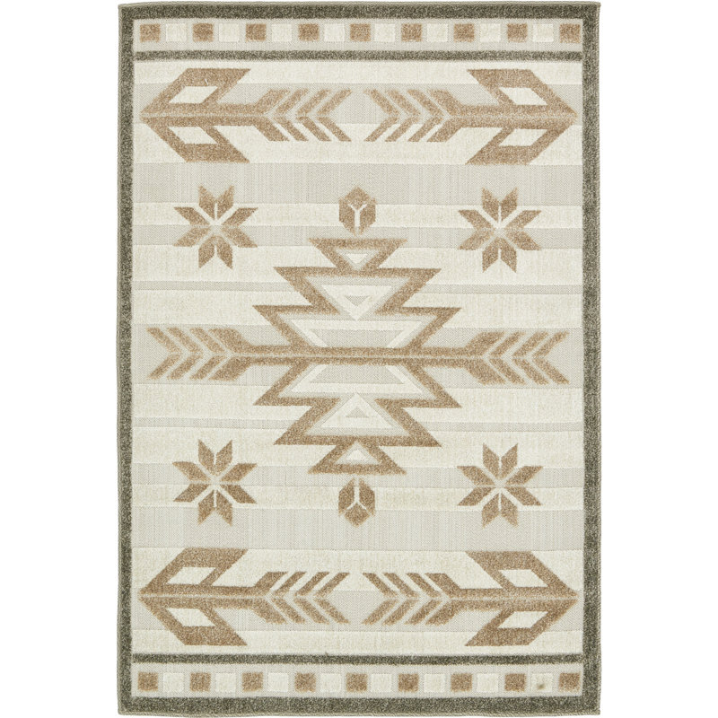 Tapis intérieur / extérieur El Reno, Rectangle 4 pi 1 po x 6 pi 1 po