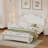Wood Platform Bed Frame,Retro Style Platform Bed with Wooden Slat Support-1037790576-1037790582-1037790583