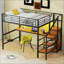 Lit mezzanine double en métal avec bureau-1903797186