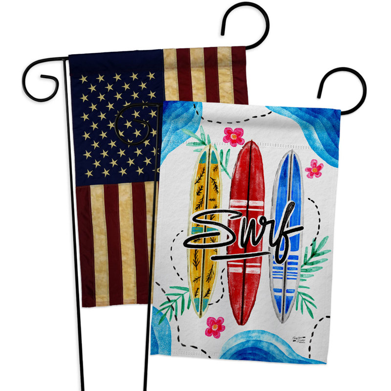 Drapeau de jardin en polyester 2 côtés 18 x 13 po
