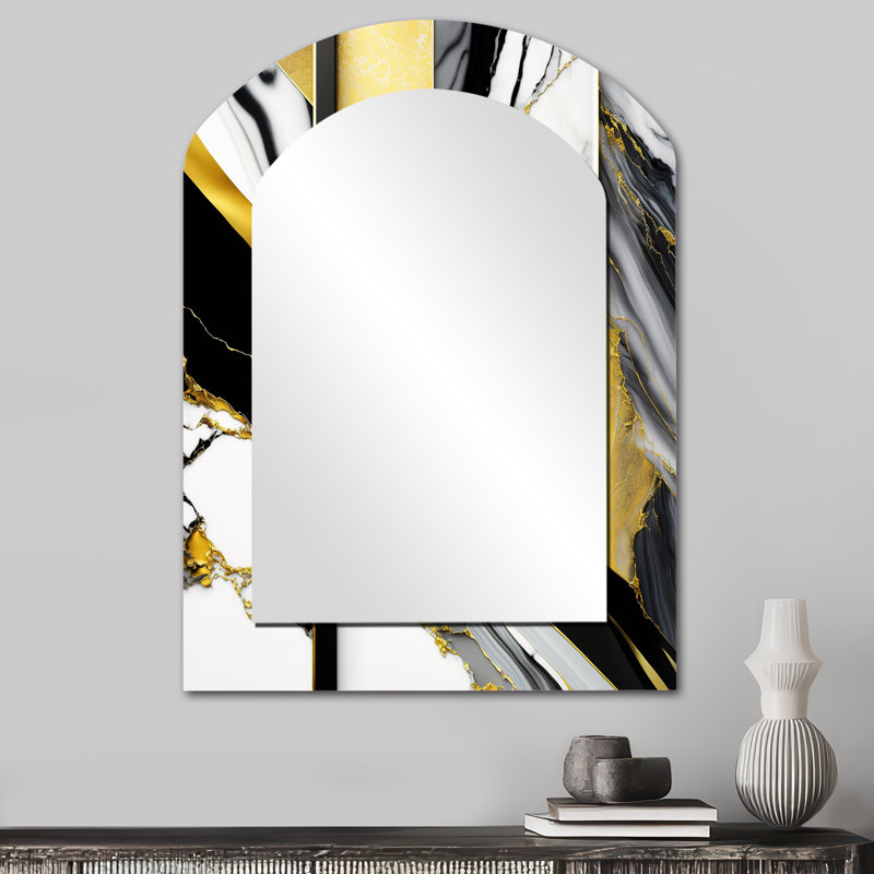 Abstrait géométrique géométrique gris marbre II, 34 po x 25 po