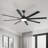 Brixham 8-Blade Standard Industrial LED Ceiling Fan with Remote and Intelligent Control and Voice Function-1114541619