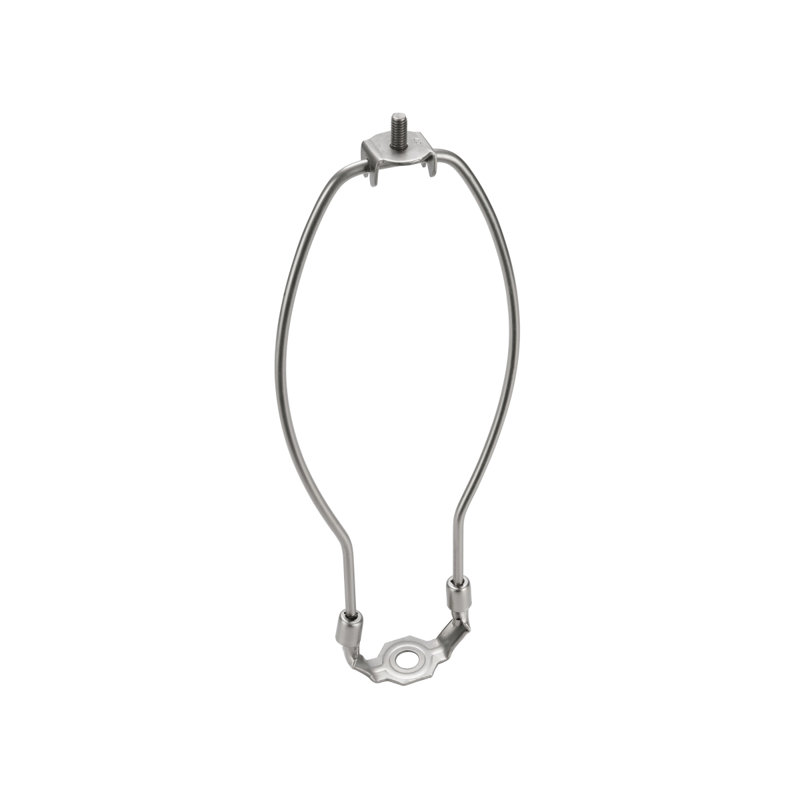 Lamp Harp, 10" H x 4.5" W x 0.8" D, Satin Nickel