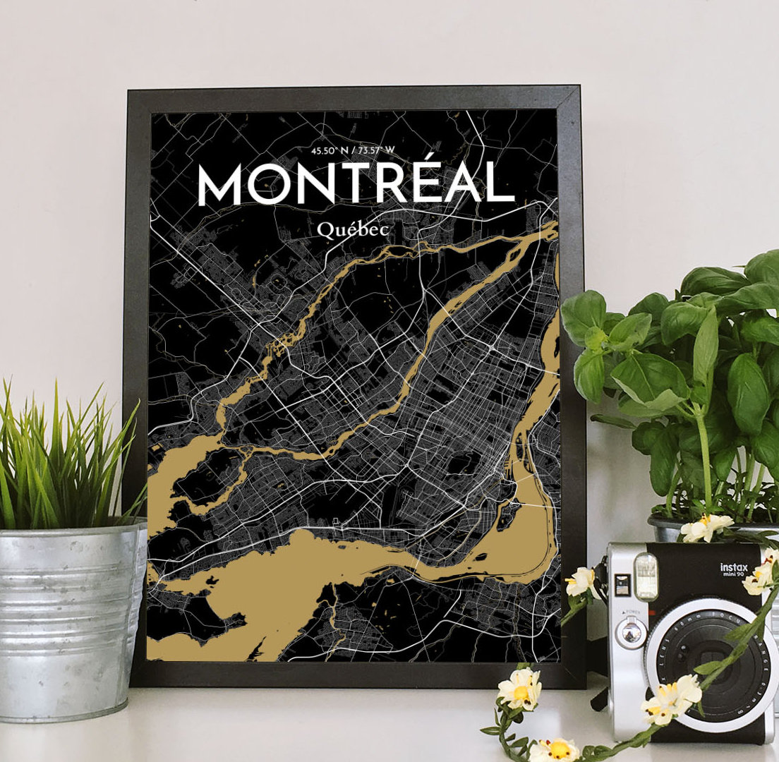 OurPoster.com Montreal City Map On Paper Print - Wayfair Canada