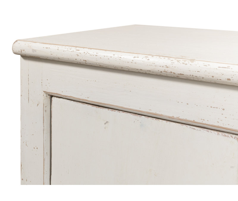 Momeyer 122'' W Solid Wood Sideboard, White/White