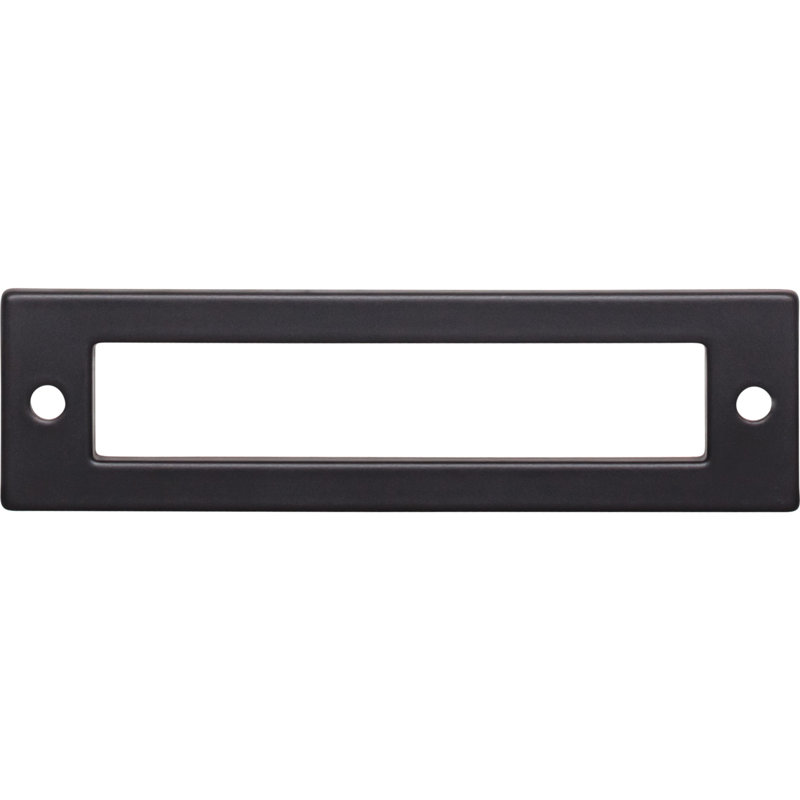 Hollin Backplate 3 3/4 Inch Flat Black, 1.1875" H x 4.2812" W x 0.13" D, Flat Black